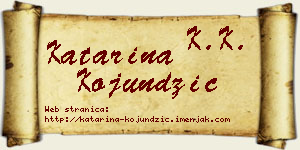 Katarina Kojundžić vizit kartica